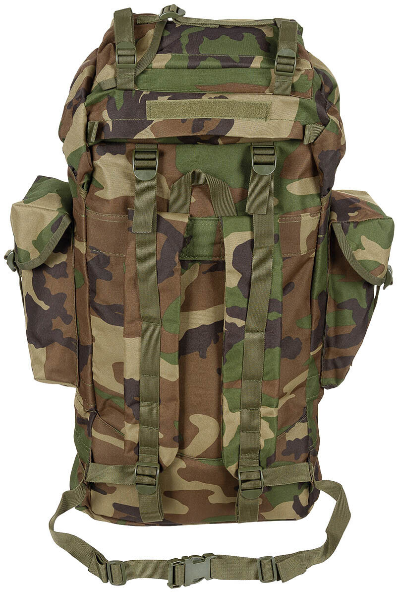 MFH German Army Combat Backpack 65L Aluminium Rod Woodland