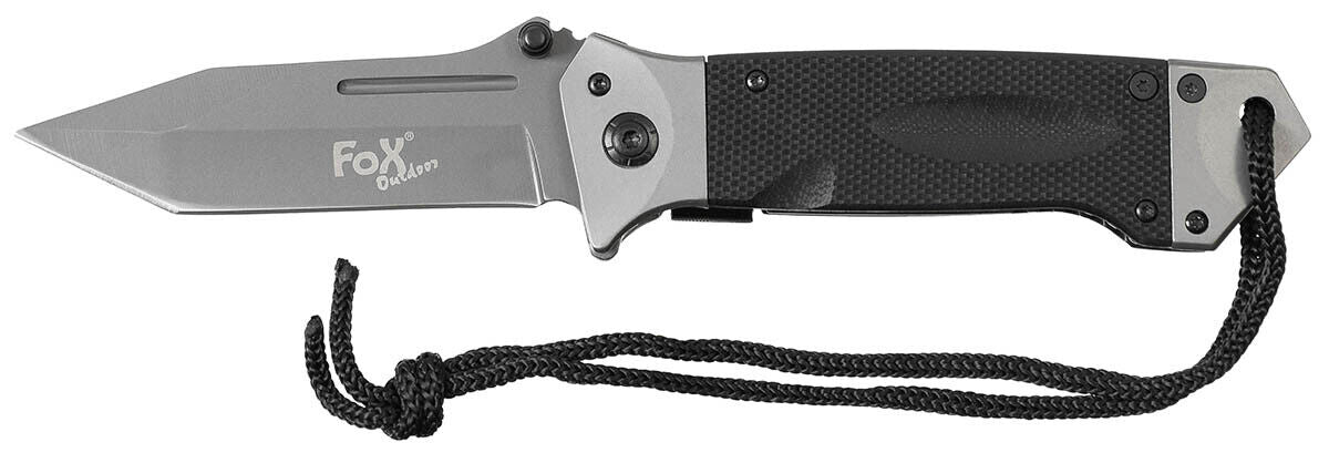 Outdoor Hunting Camping Jack Knife Compact One-Handed Black G10 Handle