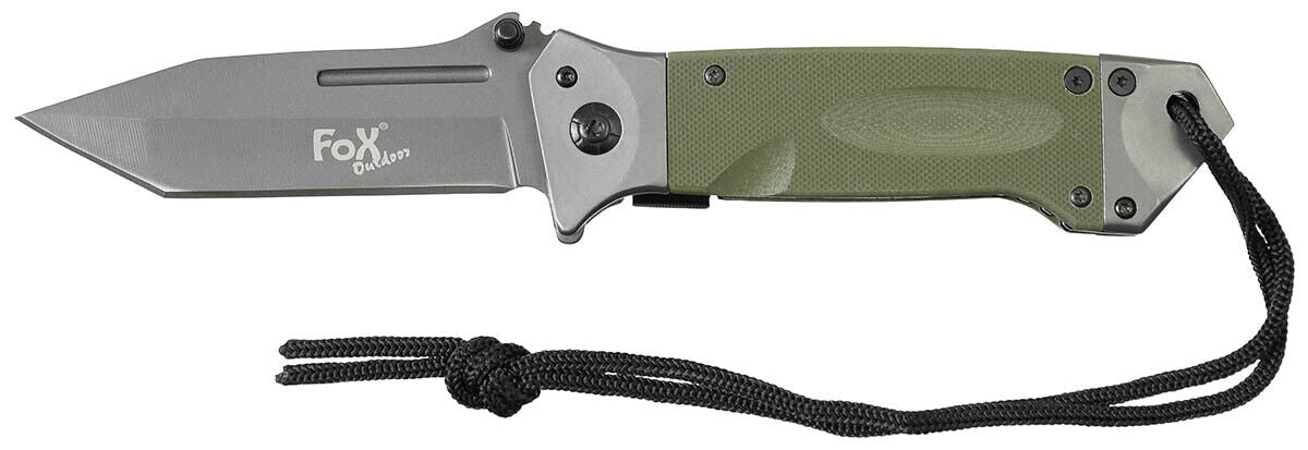 Outdoor Hunting Camping Jack Knife Compact One-Handed OD Green G10 Handle