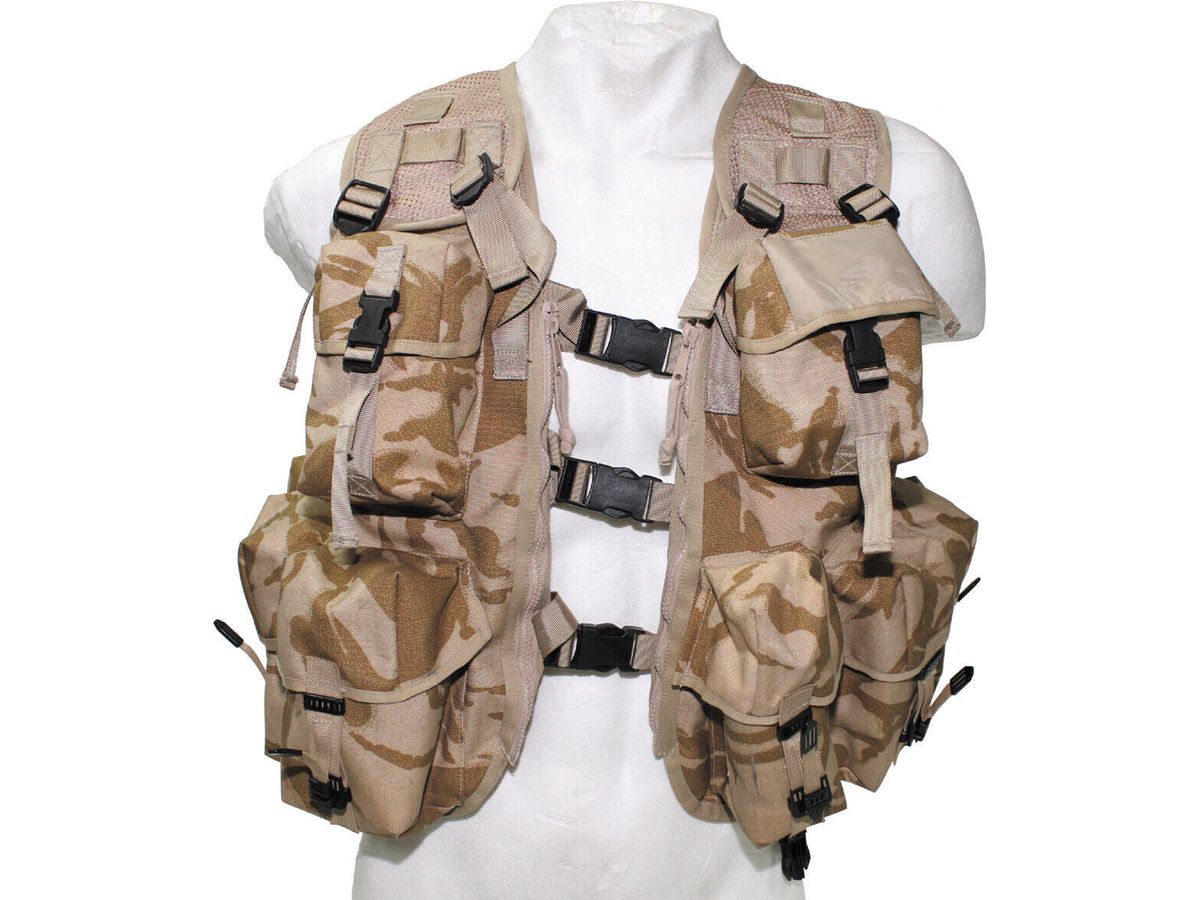 Original British GB Army Military Vest Tactical Used DPM Desert Camo