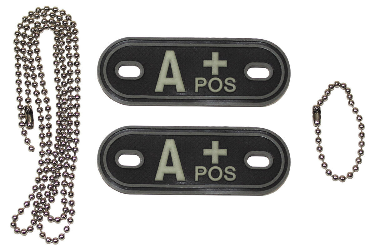 Blood Group Markers With Chains Phosphorescent A POS 3D