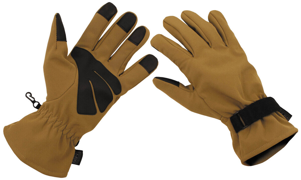 Gloves Lightweight Tactical Soft Shell Wind Water Resistant Coyote Tan