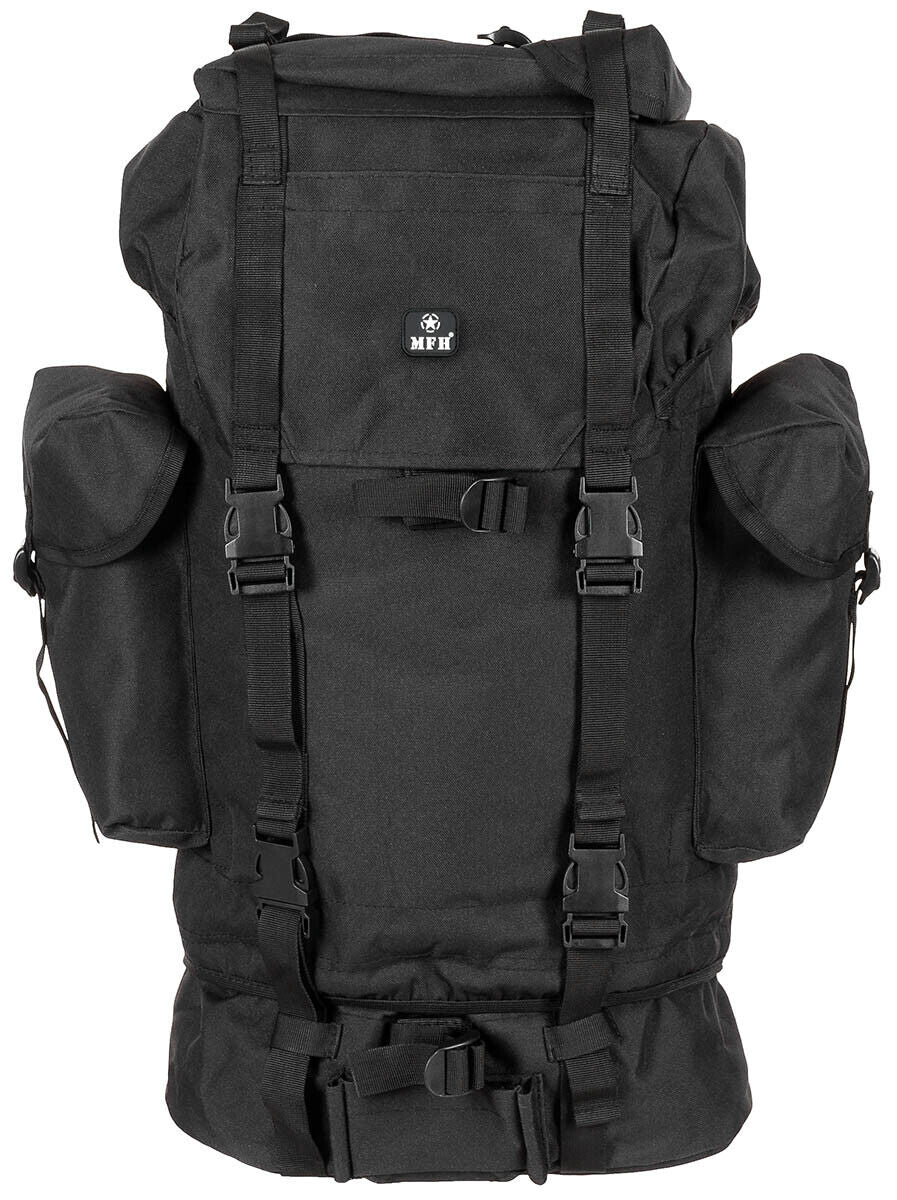 MFH German Army Combat Backpack 65L Aluminium Rod Black