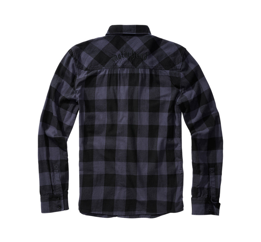 Brandit Motherhead Check Shirt Long Sleeve Stylish Urban Shirt Black/Grey