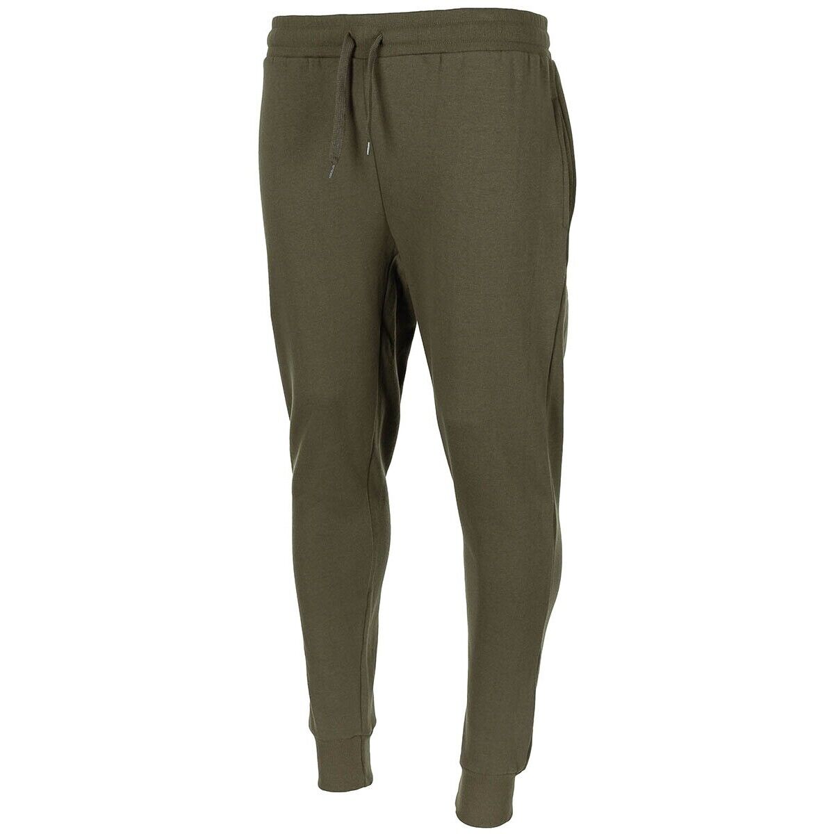 Tracksuit Pants Jogger OD Green Elastic Waistband Knitted Cuffs Waist And Leg