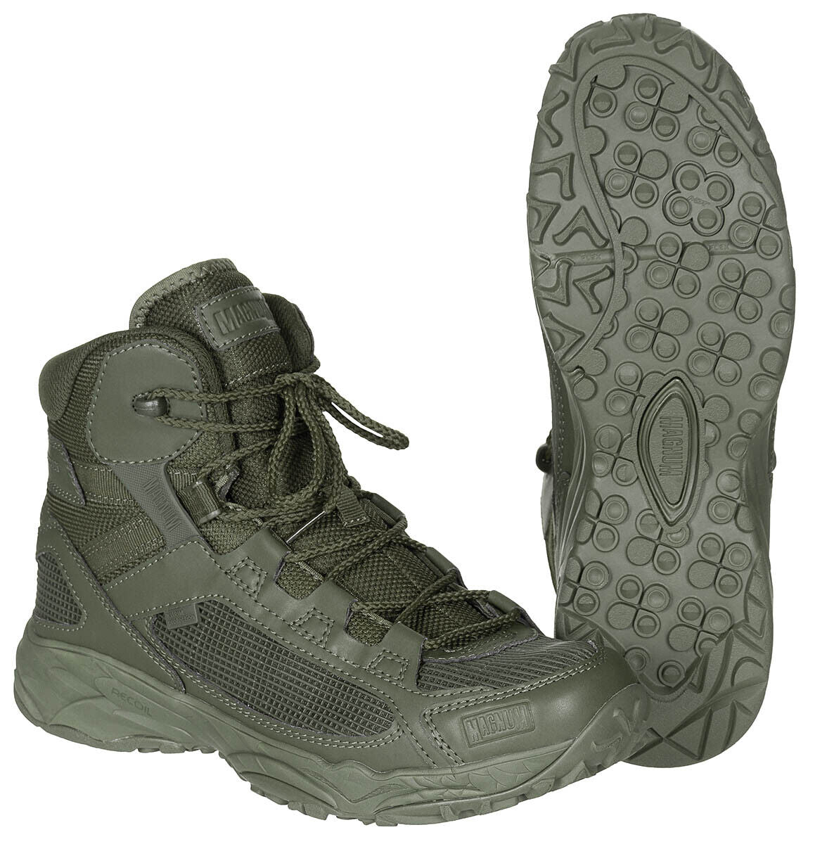 Combat Boots MAGNUM Assault Tactical 5.0 OD Green Police Military Lightweight