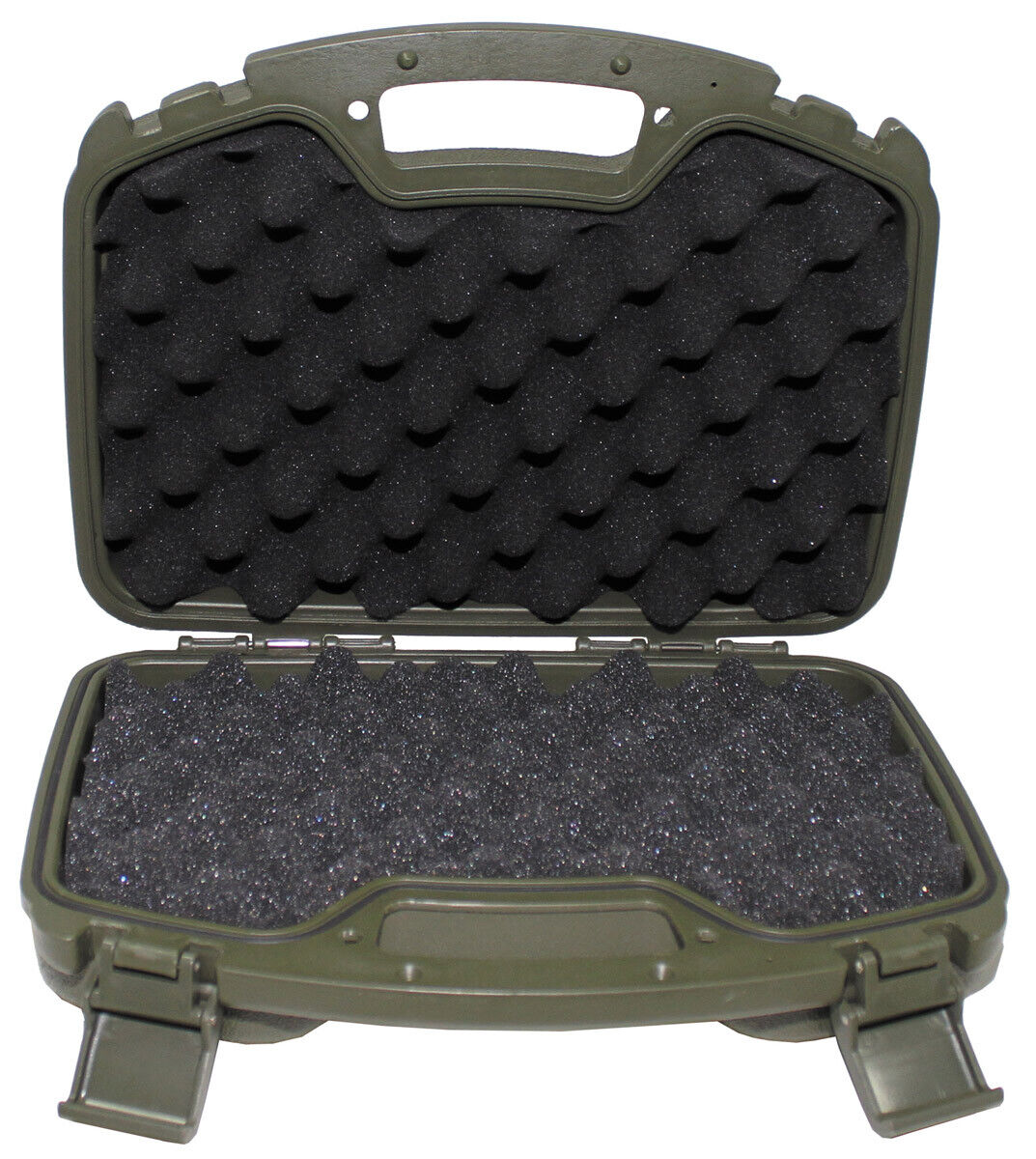 Pistol Case Plastic Small Lockable Shockproof Splahproof Large OD green