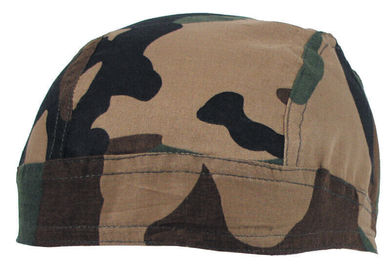 Classic Headwrap Ideal Sun & Sweat Protection 100% Cotton Woodland Camo