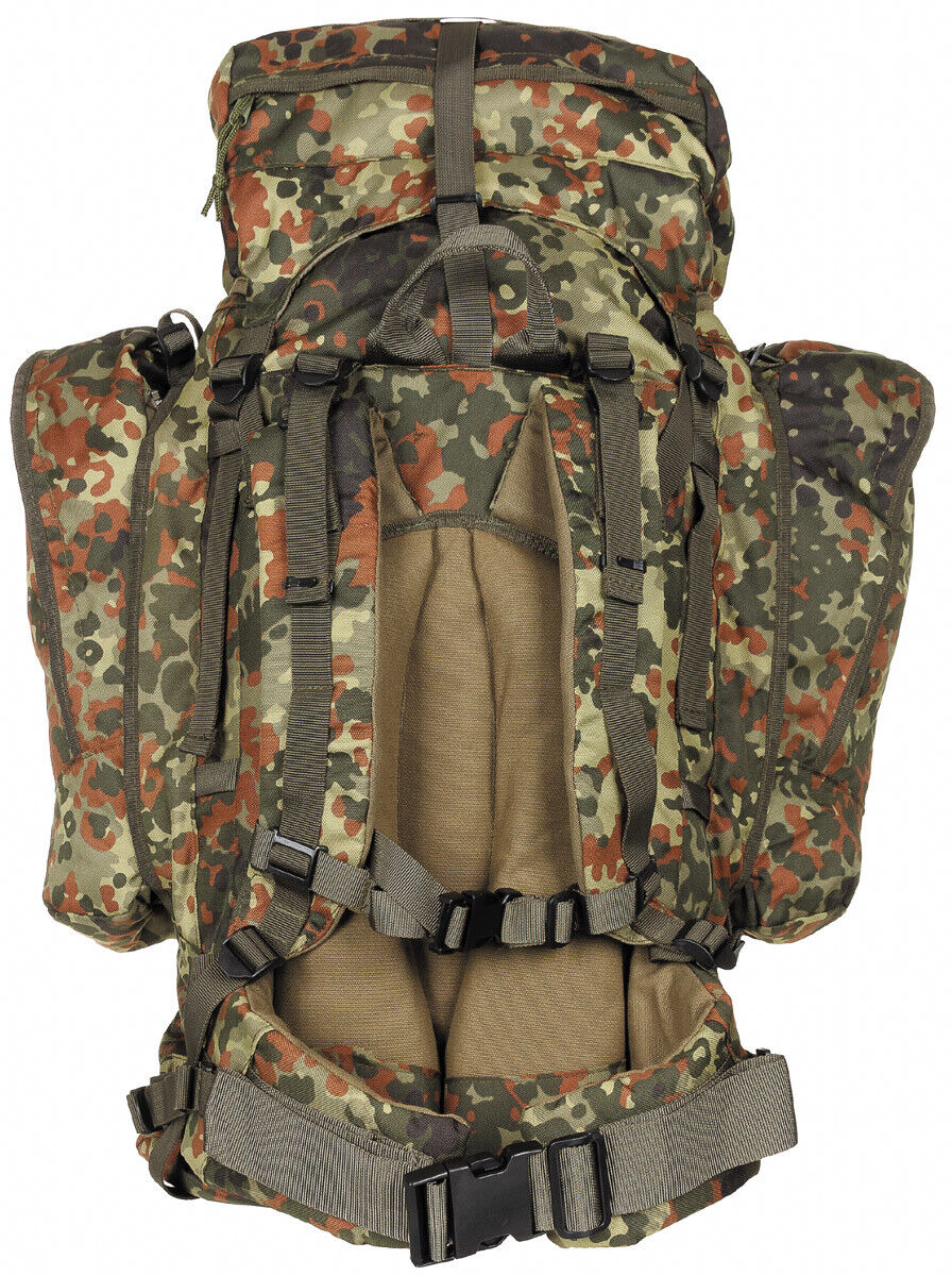 Outdoor Hiking Adjustable Backpack Military Army Backpack Alpin 110L BW Camo