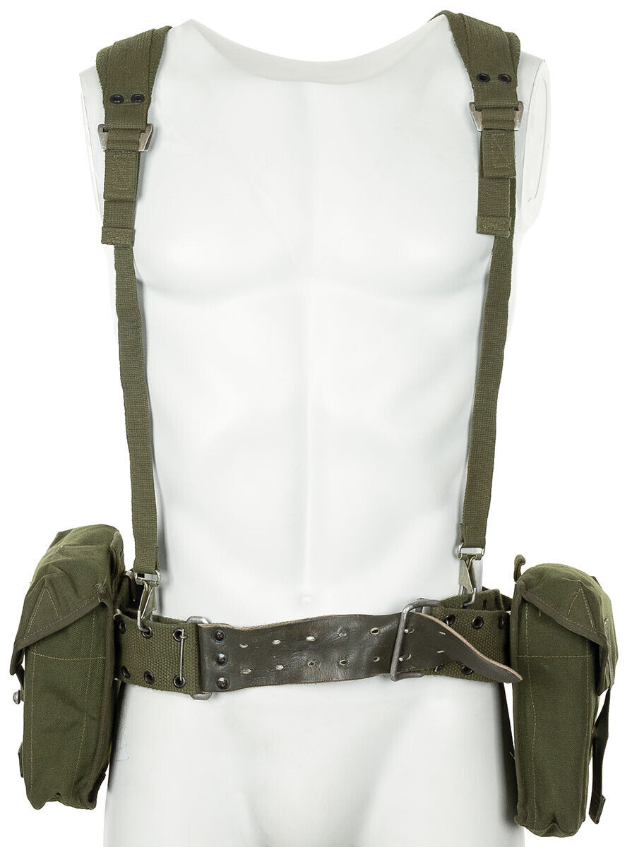 Original Swedish Army Belt Olive – Used