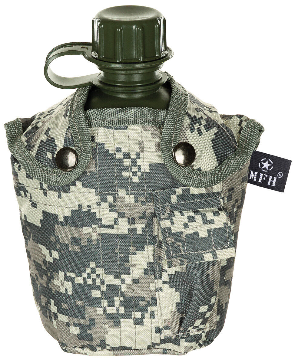 US Army Military Style Plastic Canteen 1L Cover AT-Digital BPA Free