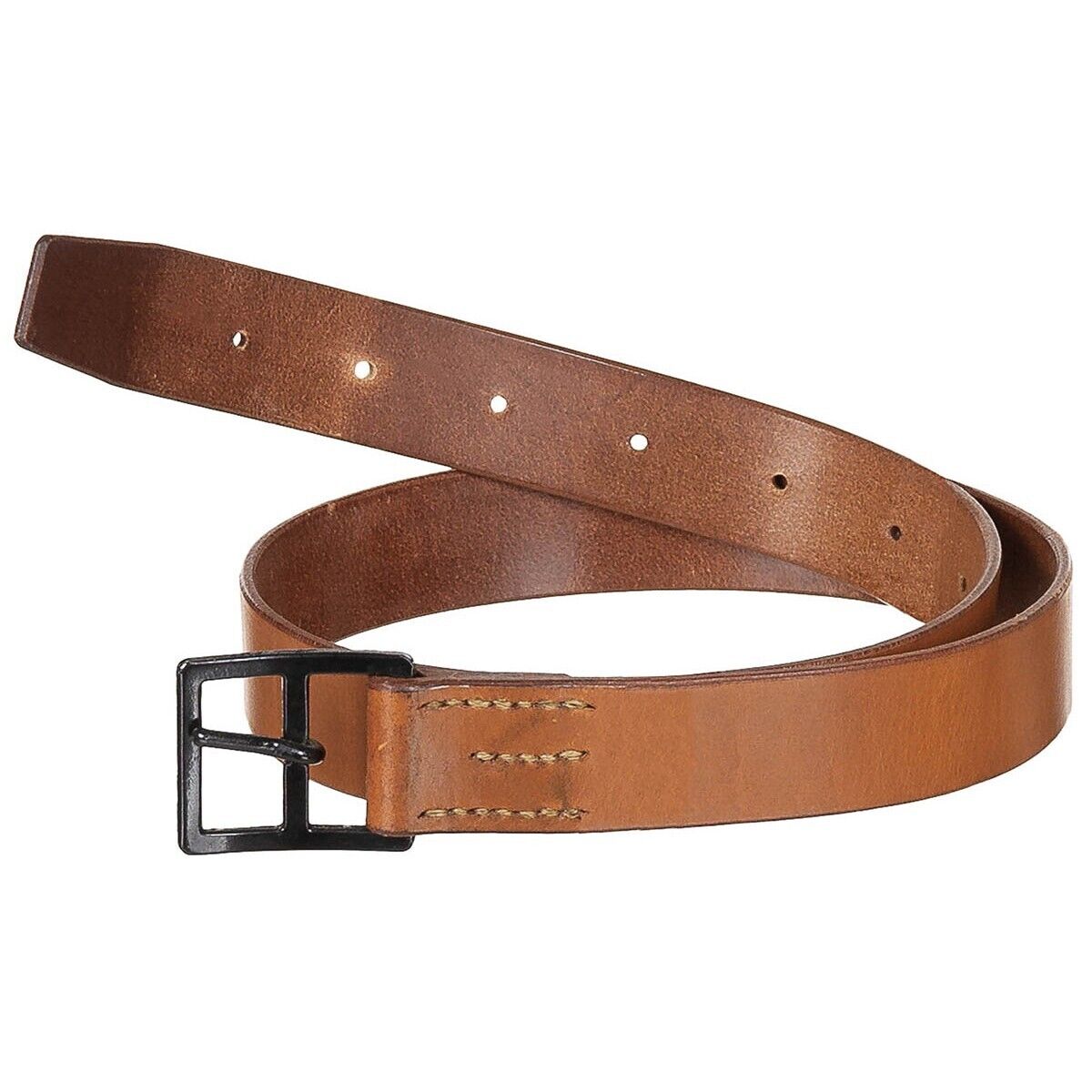 Swiss Army Leather Belt Brown 33mm Military Surplus Vintage Gear