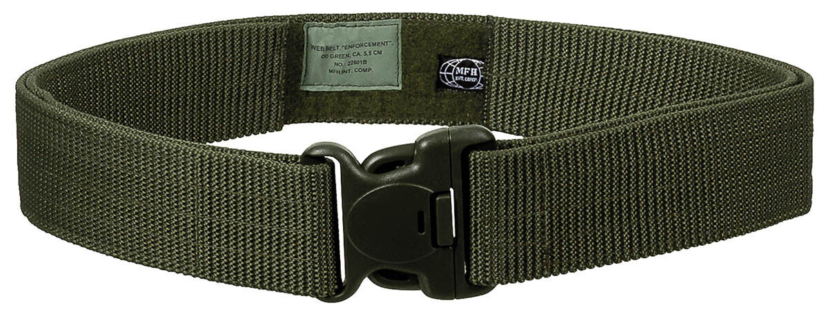 Web Belt Combat Tactical Elastic Material Enforcement OD Green