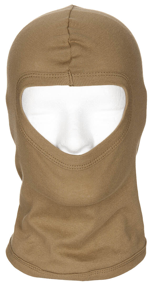 Face Mask Ski Winter Hat 1 One Hole Balaclava Hood Beanie Slit Thin Coyote tan