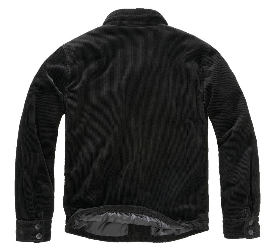 Brandit Corduroy Denim Jacket Fleece Jacket Transition Jacket Men Black