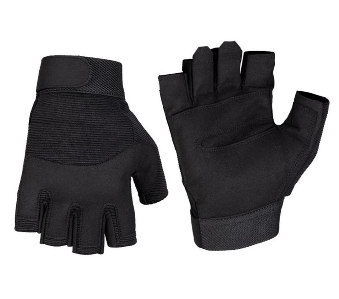 Mil-Tec army fingerless gloves in black