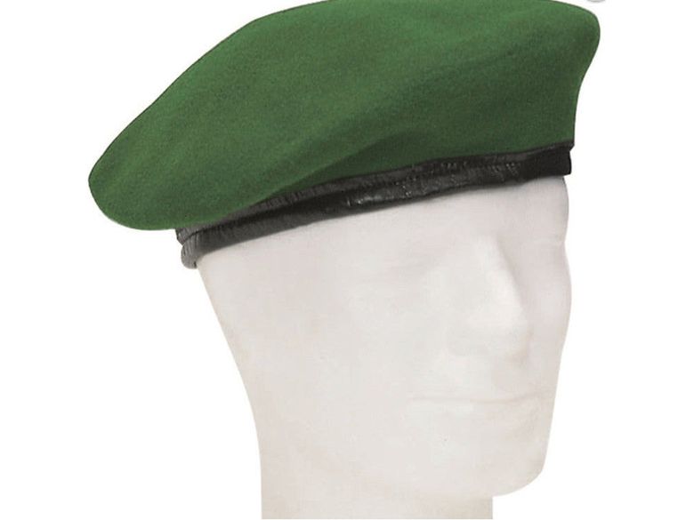 Original German Bundeswehr Army Soldier Beret 100% Wool Military Hat Cap Green