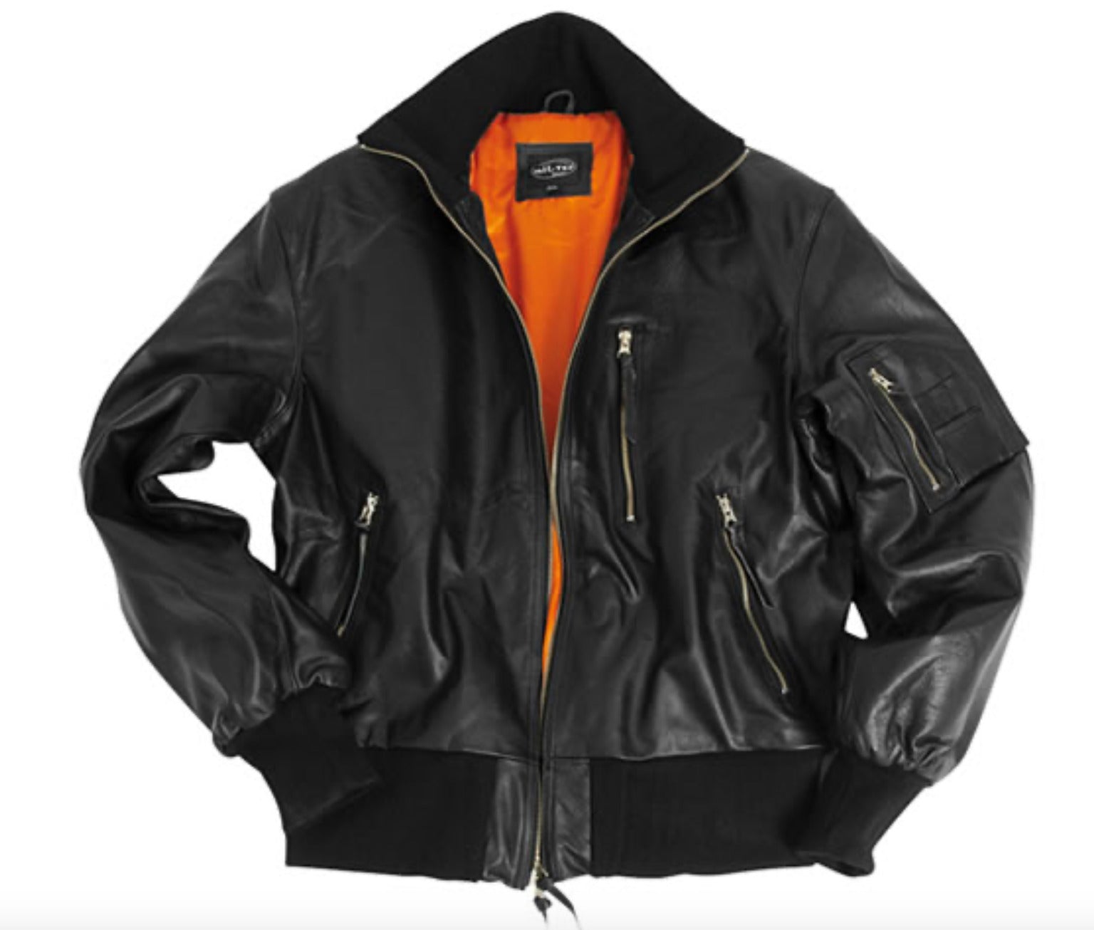 Bundeswehr Military Army Classic Jacket Leather Aviator BW Pilot Bomber Black