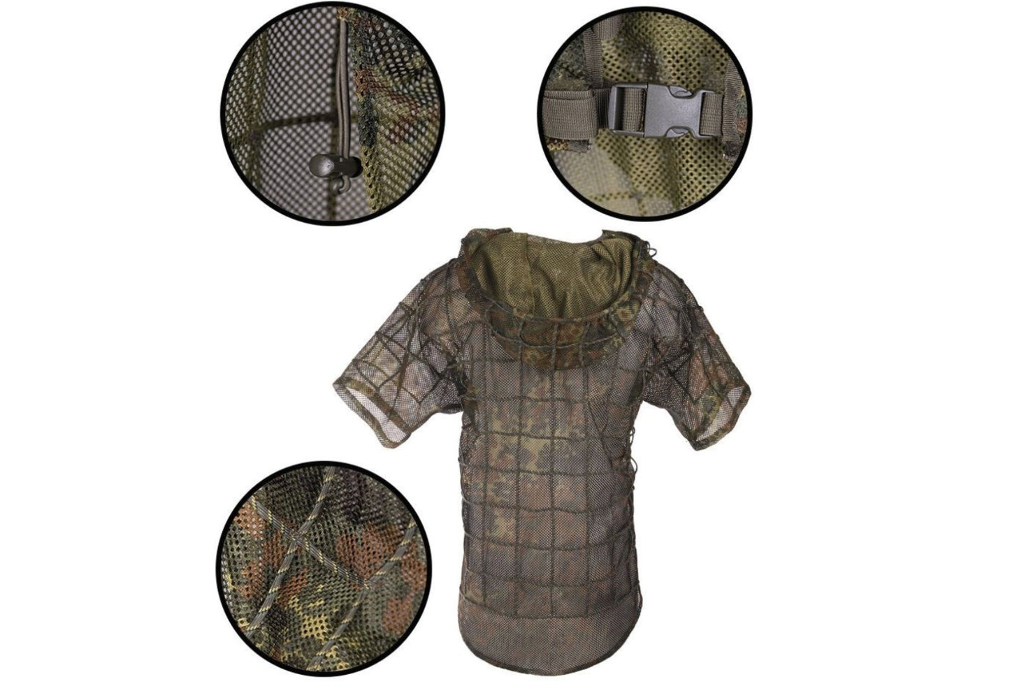 Military Ghillie Parka Suit Flecktarn Camo – Outdoor Hunting, One Size