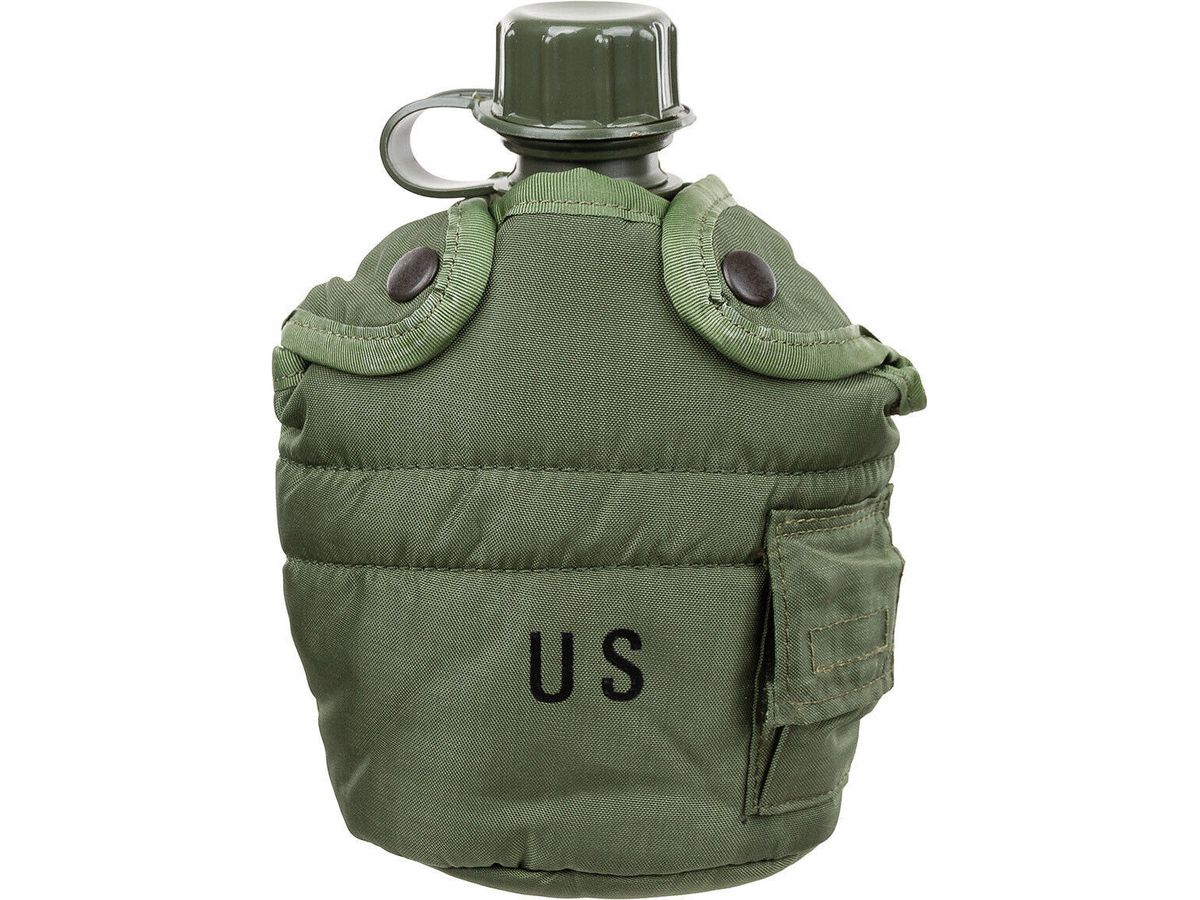 Original US Army Military Combat Canteen OD green 1L