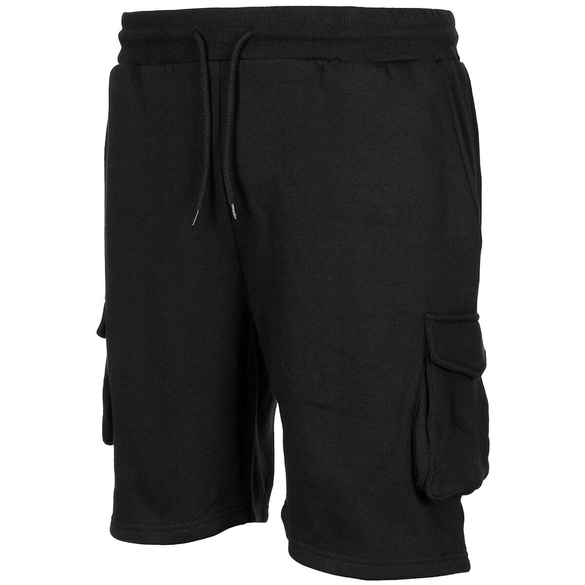 Shorts Bermudas Army Jogger Black Leg Pockets Elastic Waistband Pocket with Zip