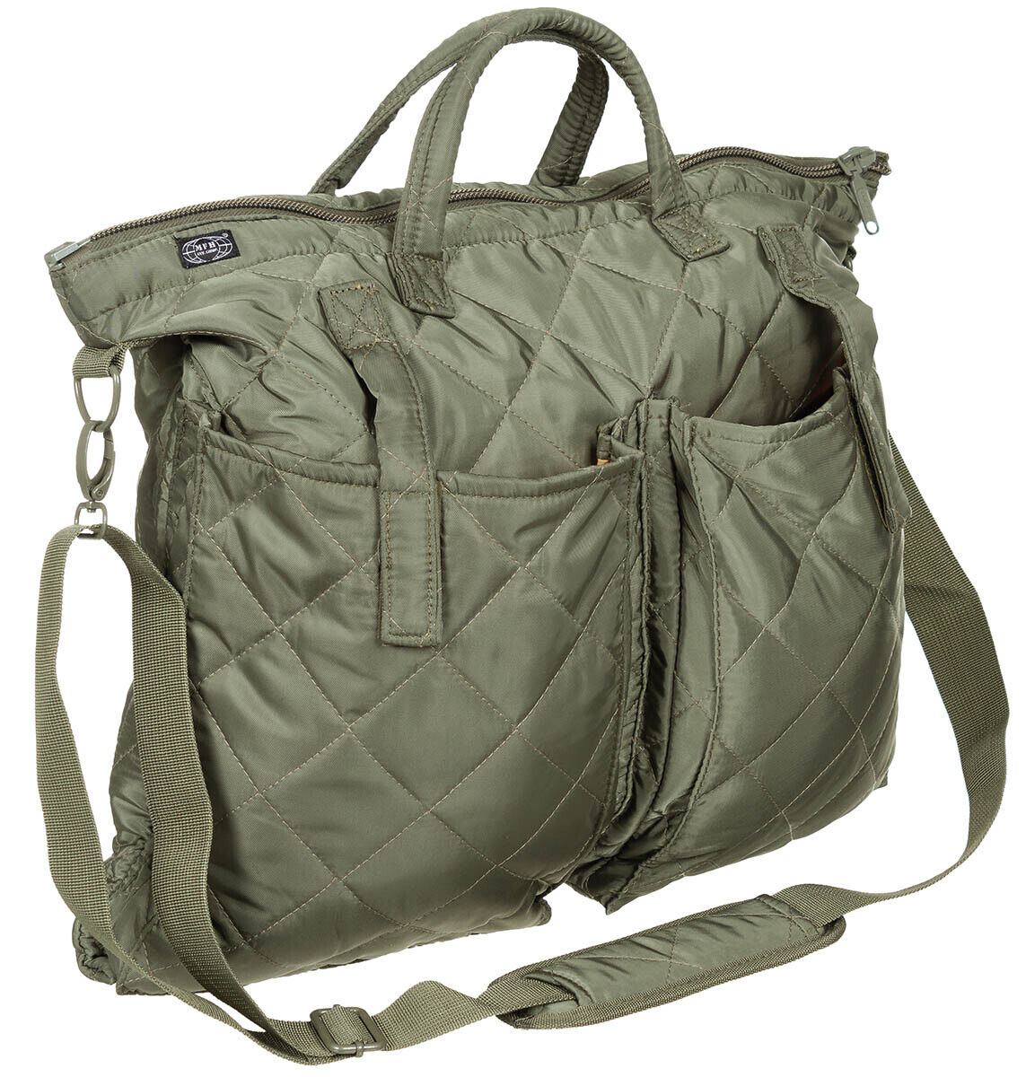 MFH German Army Flight Helmet Bag with Shoulder Strap Green