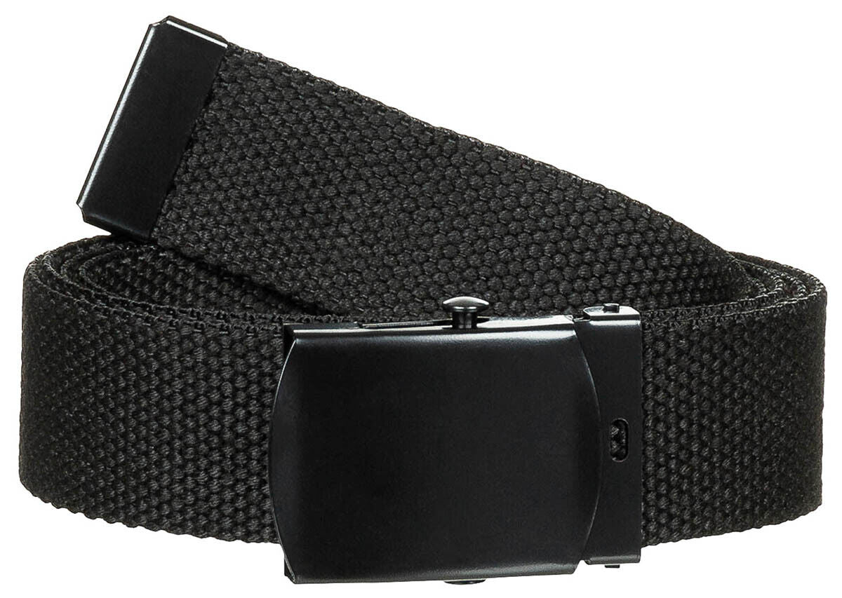Web Belt Combat Tactical Elastic Material Black