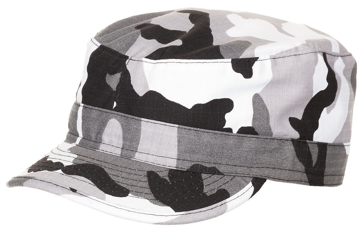 US BDU Cap American Army Camo Field Hat Ripstop Military New All Sizes Urban
