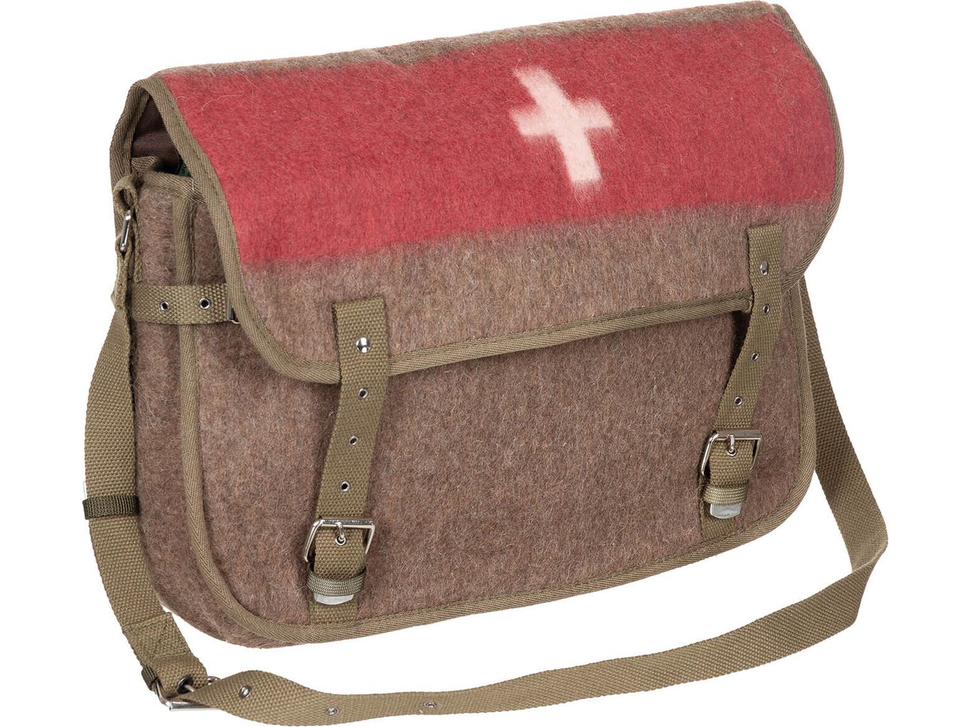 Vintage-Look Swiss Army Blanket Bag | High-Quality Adjustable Shoulder Strap