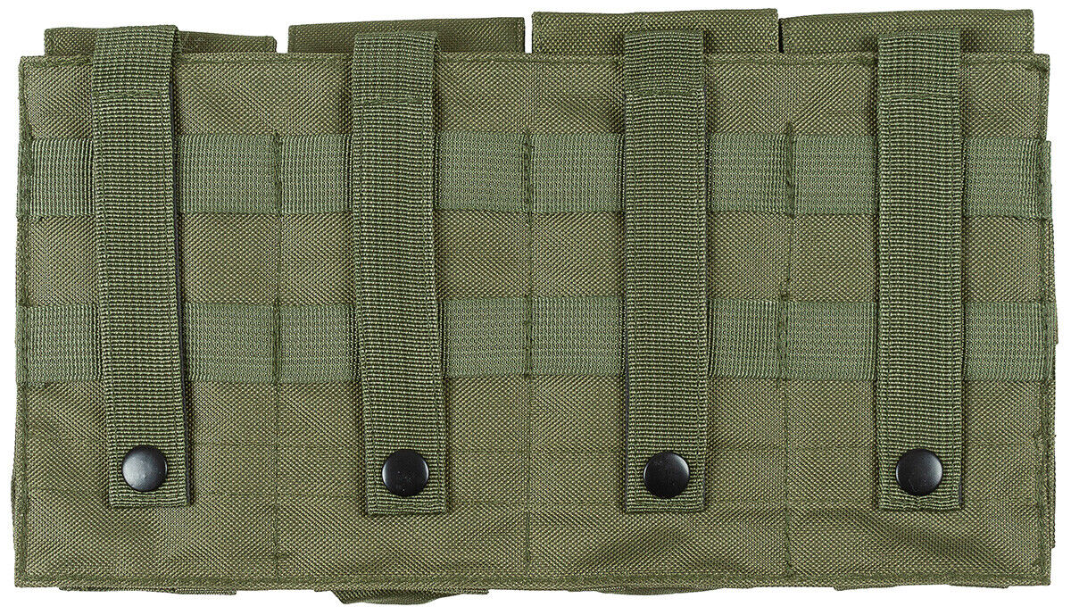 Military Equipment Combat Army Ammo Pouch 4 Compartments MOLLE OD Green