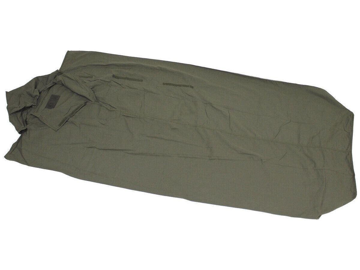 Original British Army Military GB Sleeping Bag Liner OD Green Used