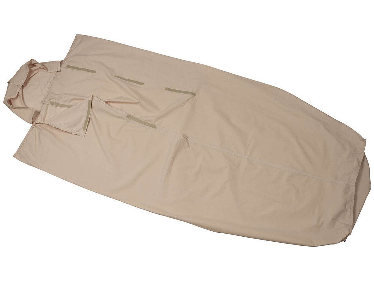 Original British Army Military GB Sleeping Bag Liner Khaki Used