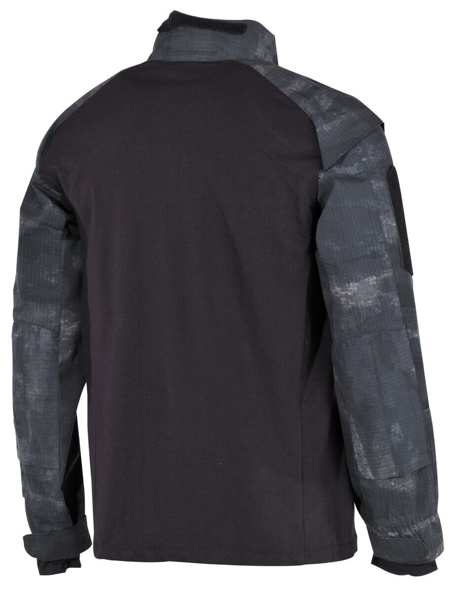 US Tactical Shirt Mens Combat Military Long Sleeved HDT Camo LE Black