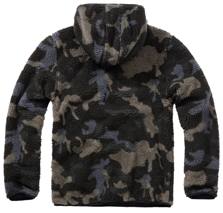 Brandit Teddy Fleece Worker Pullover Breathable Lining Hiking Army Dark Camo