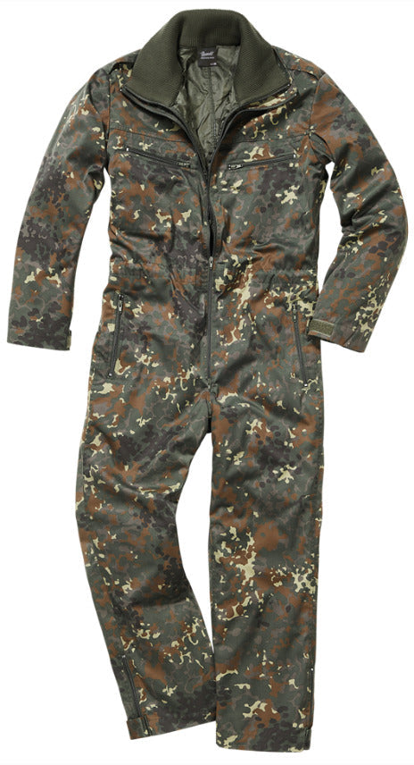 Brandit Tank Suit Durable Water-Repellent Jacket Removable Flecktarn