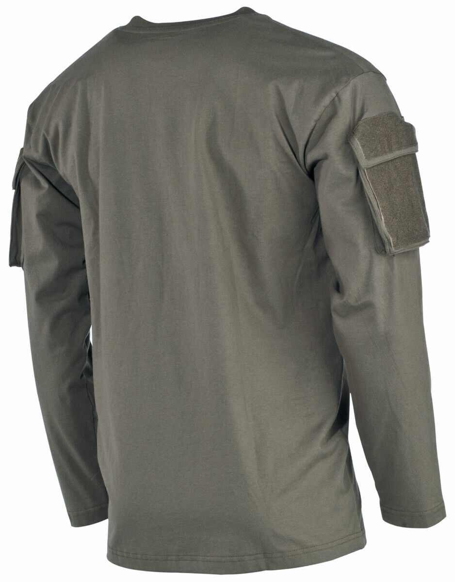 MFH US Shirt Long-sleeved Green with Sleeve Pockets