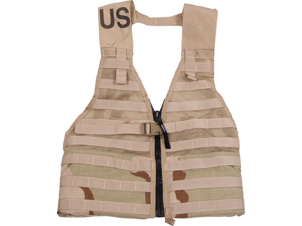 Original US Army Military Combat Vest MOLLE II Modular FLC 3 Col. Desert Used