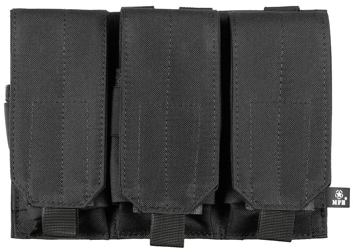 Military Equipment Combat Army Ammo Pouch Triple MOLLE Black