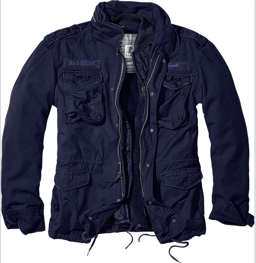 Brandit M65 Giant Jacket Military Tactical Mens Warm Field Outdoor Parka Navy