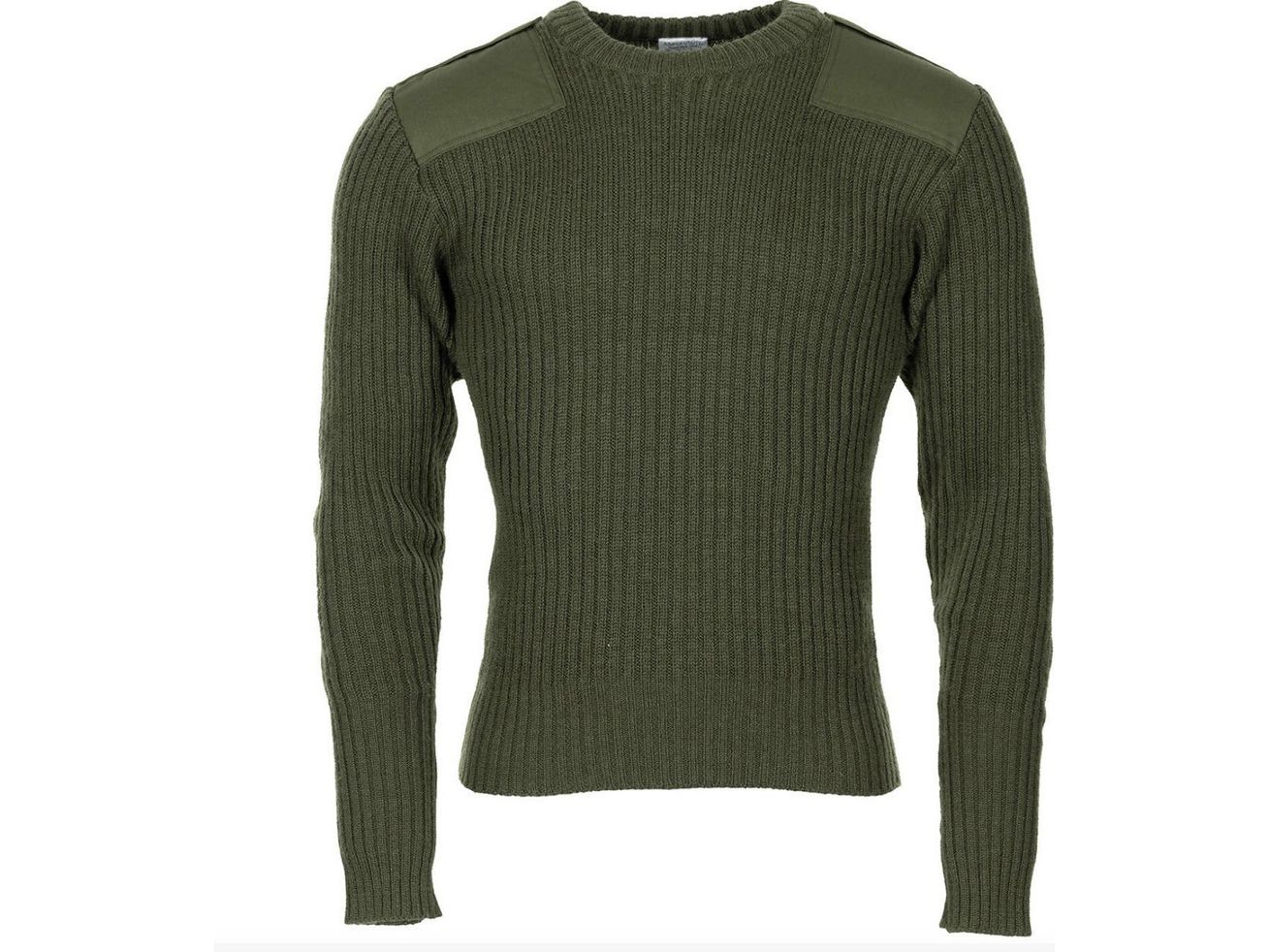 Original British Army Pullover Commando Green Olive Sweater Wool Men Jumper Used