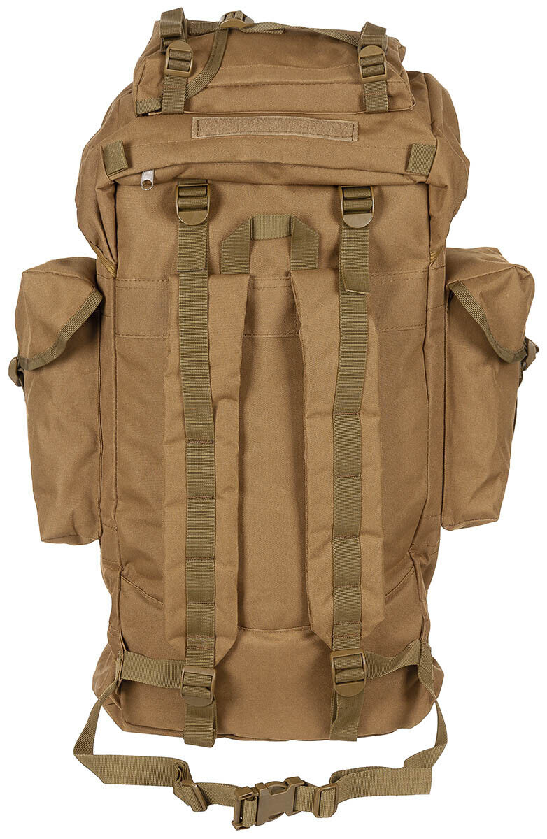 MFH German Army Combat Backpack 65L Aluminium Rod Tan