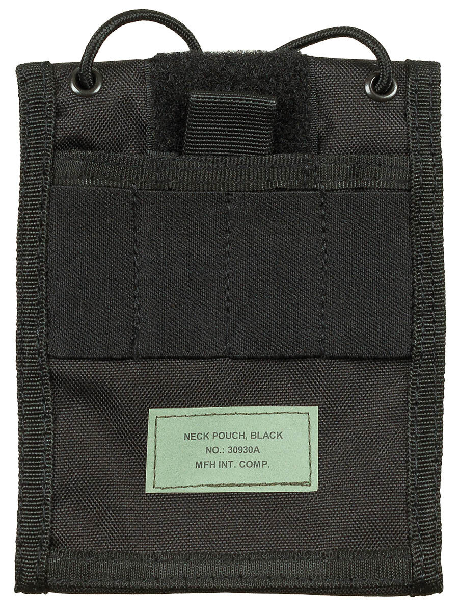 Neck Pouch Military Army Style Black
