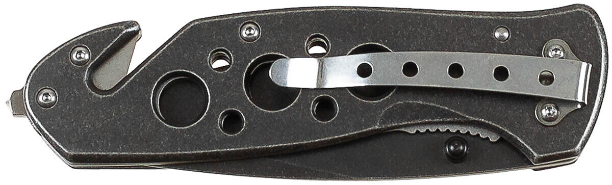 Outdoor Hunting Camping Jack Knife Compact One-Handed Stonewashed Metal Handle