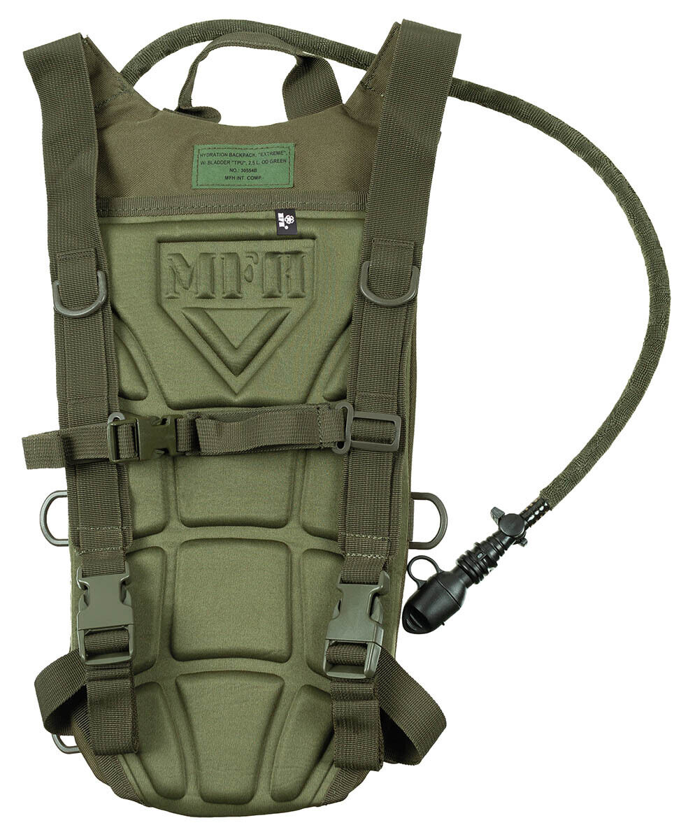 Hydration Backpack Hiking Outdoor Activities with TPU Bladder 2.5L OD Green