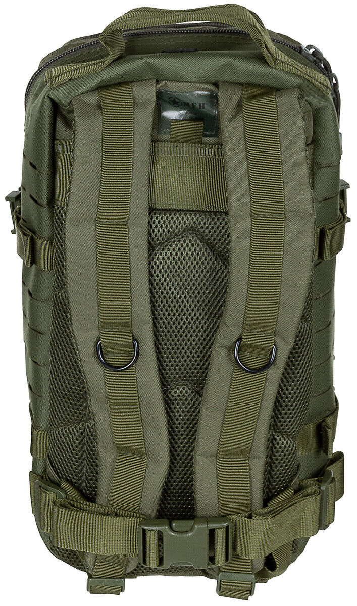 US 30L Backpack Assault I Tactical LASER CUT MOLLE OD Green Airsoft MFH Brand