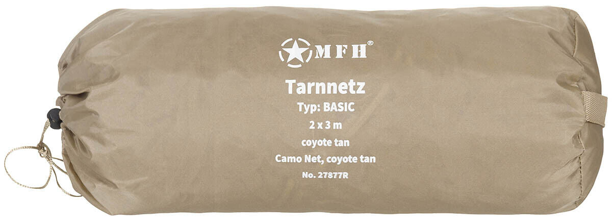 Military Army Camo Net With Carier Net 2x3m Basic Coyote Tan