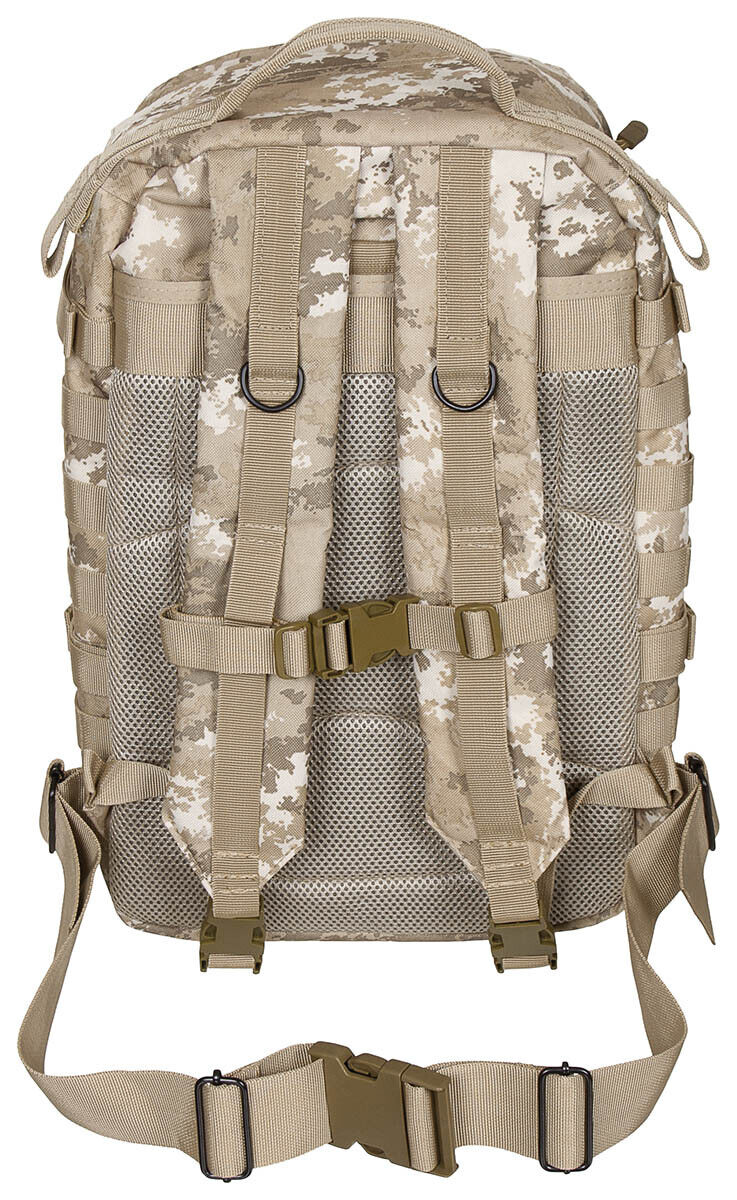 US 40L Backpack Assault II Tactical MOLLE Vegetato Desert Airsoft MFH Brand