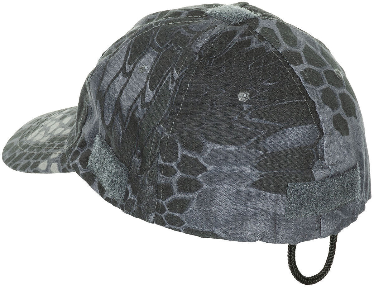 US Army Military Field Camo Operations Cap With Loop Panels Snake Black