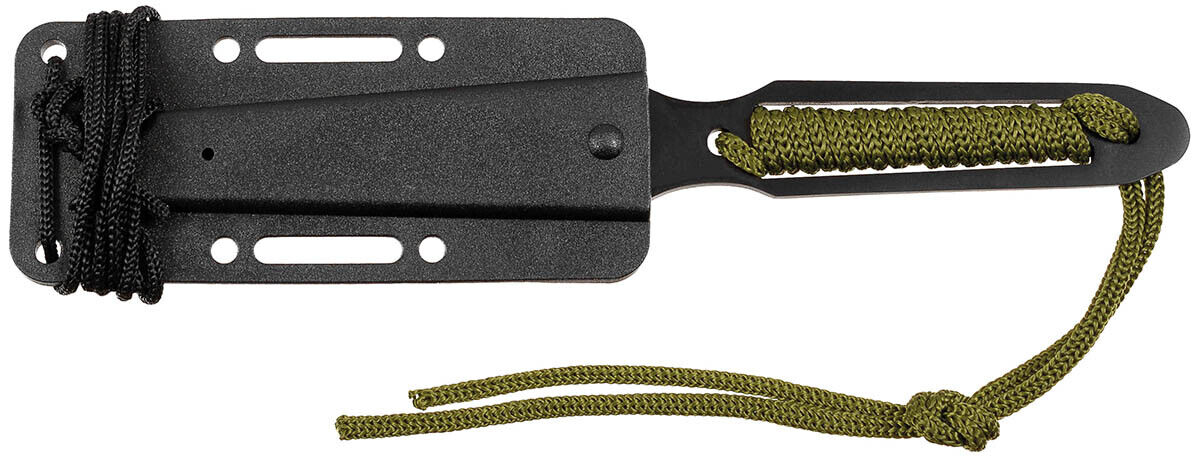 Military Outdoor Hunting Camping Knife Action II Black Wrapped Handle Sheath