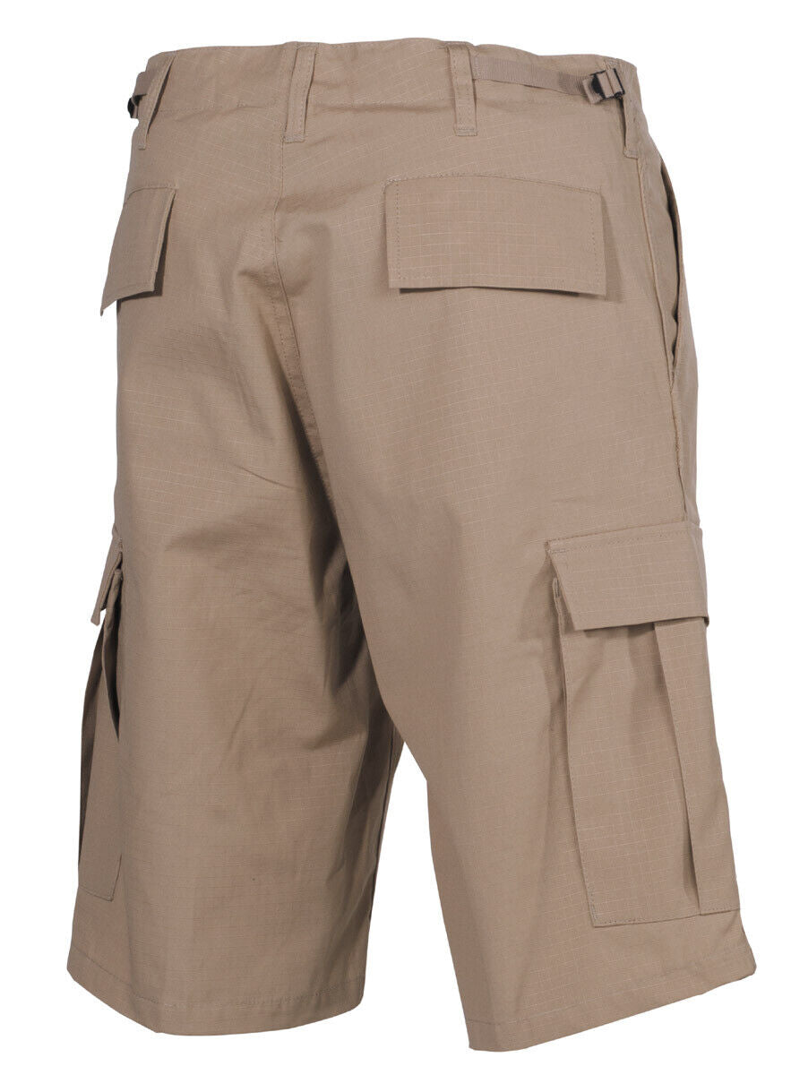 US Shorts Bermuda Men's Military Army BDU Leg Pockets Rip Stop Khaki